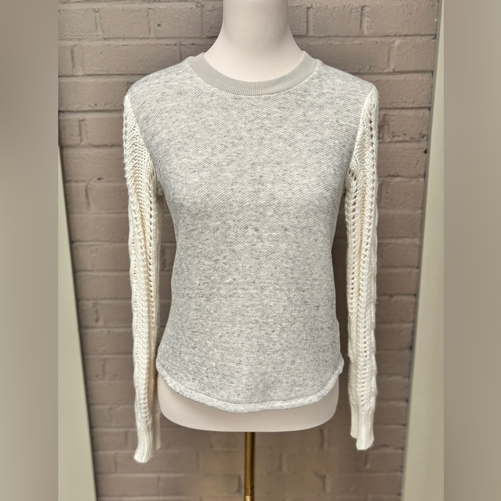 Splendid mixed media sweater top